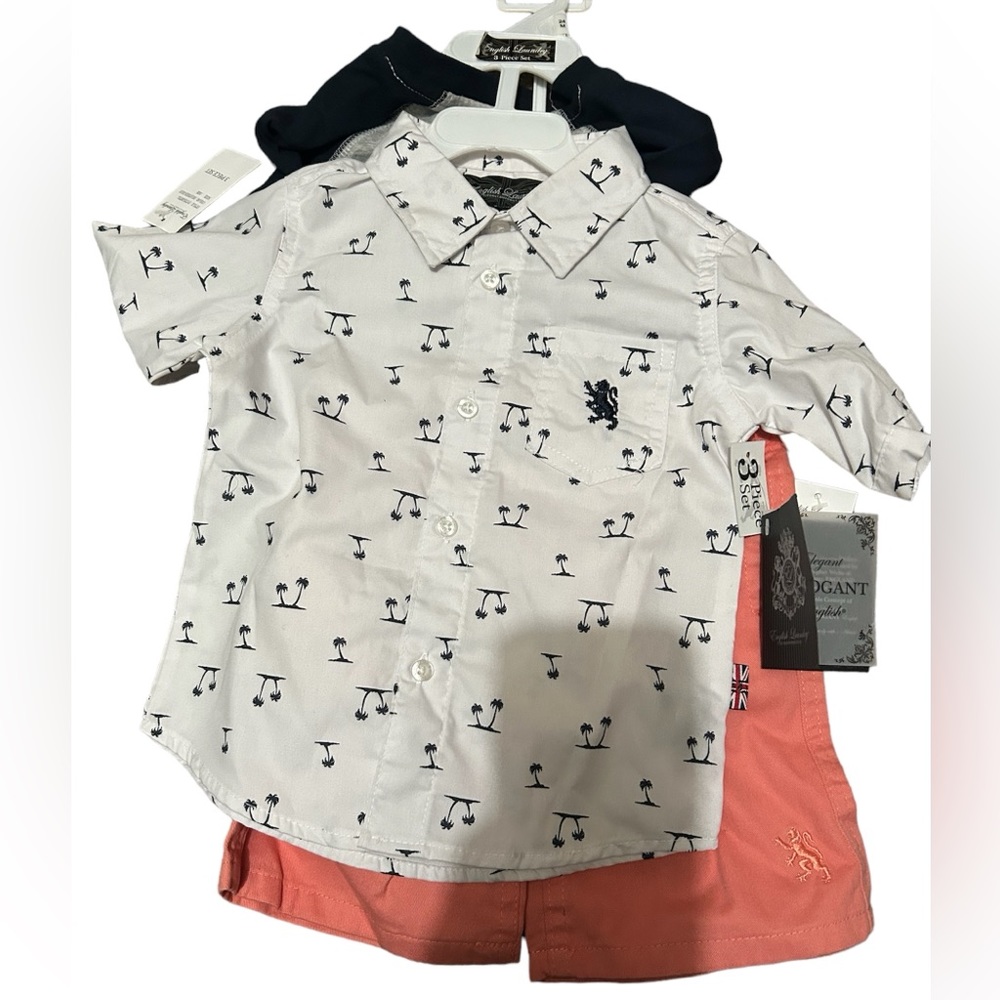 I’m selling a 3 piece set English laundry size 24 months new for a boy